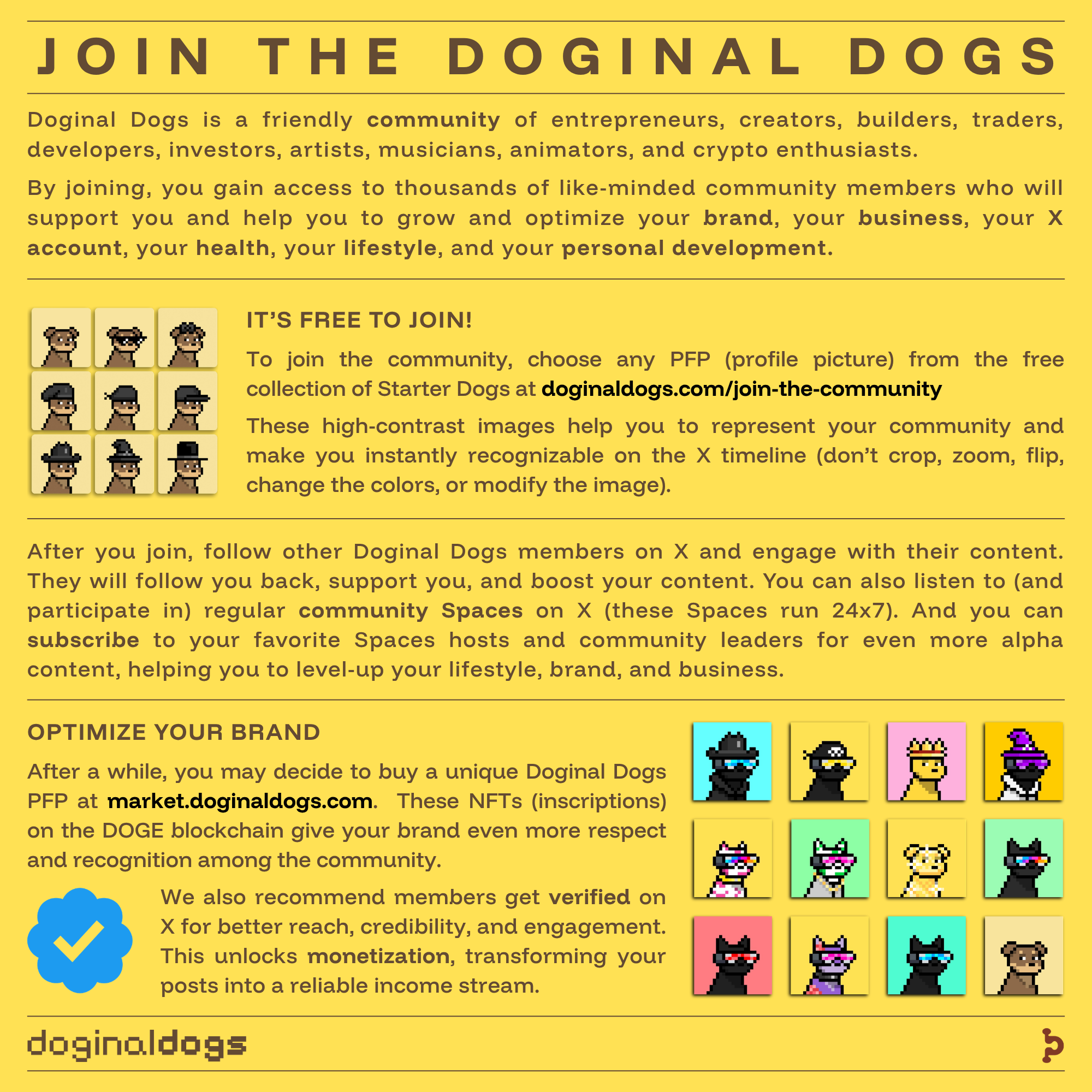 The Doginal Dogs community by the numbers